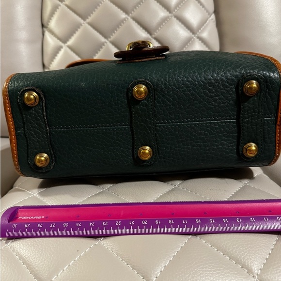 Green and Brown All Weather Leather Dooney & Bourke Crossbody Bag - Picture 6 of 9